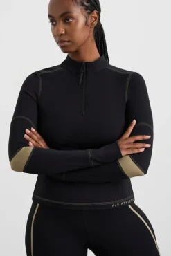 Colour Blocked Quarter Zip 758