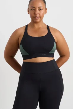 Contrast Adjustable Strap Sports Bra 321