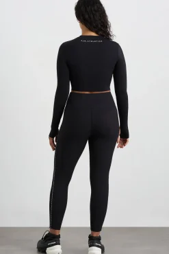 Contrast Long Sleeve Crop Top 389