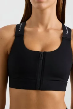 Contrast Zip Sports Bra 304