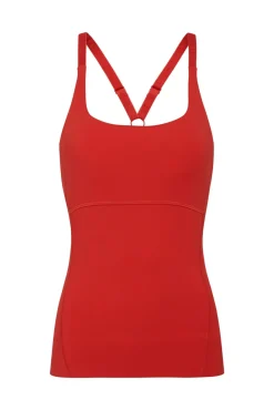 Cropped Adjustable Strap Racerback Tank 117