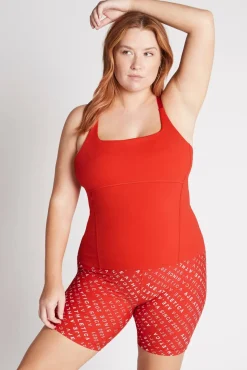 Cropped Adjustable Strap Racerback Tank 117