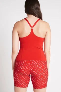 Cropped Adjustable Strap Racerback Tank 117