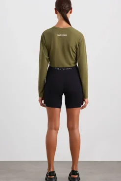 Cropped Crossover Long Sleeve Top 440