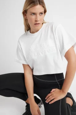 Cropped Embossed Classic Logo T-Shirt 105