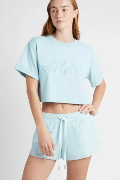 Cropped Embossed Classic Logo T-Shirt 105