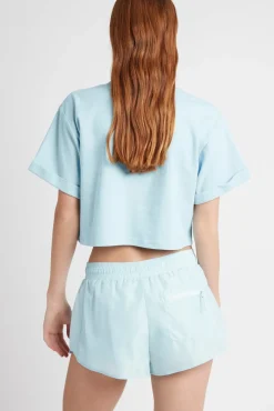 Cropped Embossed Classic Logo T-Shirt 105