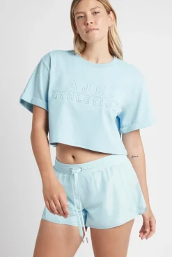 Cropped Embossed Classic Logo T-Shirt 105