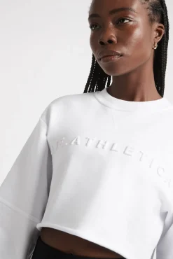 Cropped Embossed Logo Crew Jumper 413