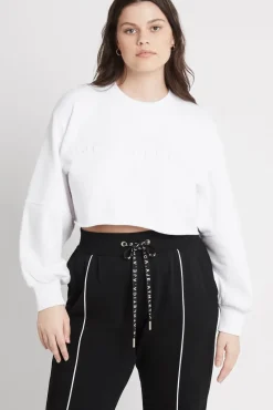 Cropped Embossed Logo Crew Jumper 413