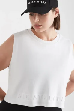 Cropped Embossed Signature Logo Tank 106