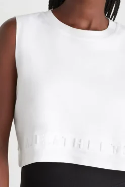 Cropped Embossed Signature Logo Tank 106