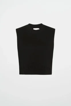 Cropped Embossed Signature Logo Tank 106