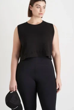 Cropped Embossed Signature Logo Tank 106