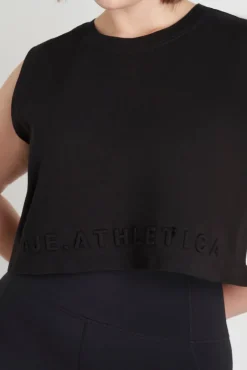 Cropped Embossed Signature Logo Tank 106