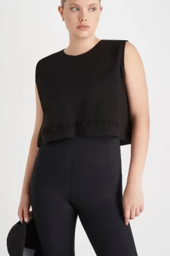 Cropped Embossed Signature Logo Tank 106