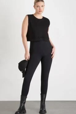 Cropped Embossed Signature Logo Tank 106