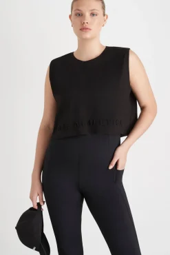 Cropped Embossed Signature Logo Tank 106