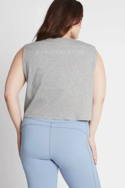 Cropped Embossed Signature Logo Tank 112