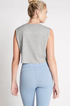 Cropped Embossed Signature Logo Tank 112