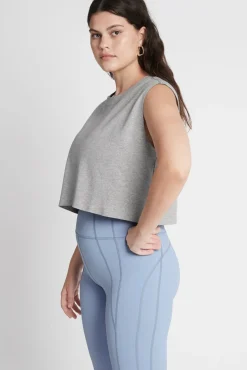 Cropped Embossed Signature Logo Tank 112