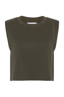 Cropped Embossed Signature Logo Tank 112