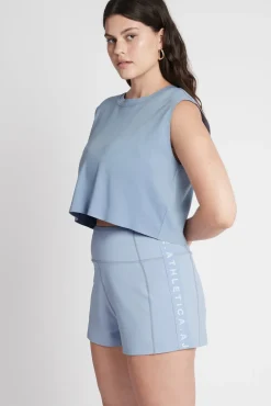 Cropped Embossed Signature Logo Tank 112