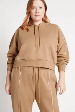 Cropped Essential Contrast Piping Hoodie 405