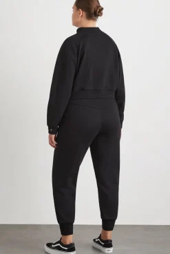 Cropped Fleece Funnel Neck Jumper 408