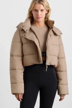 Cropped Hooded Puffer Jacket 764