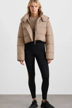 Cropped Hooded Puffer Jacket 764