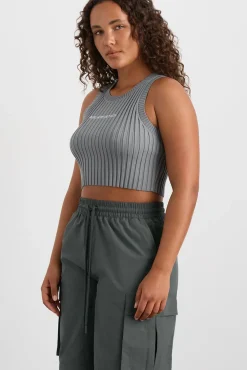 Cropped Knitted Logo Tank 135