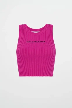 Cropped Knitted Logo Tank 135