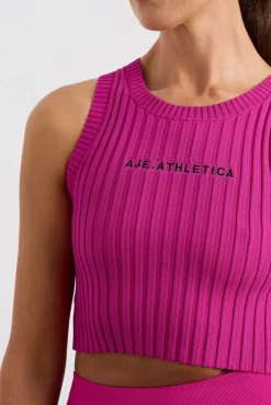 Cropped Knitted Logo Tank 135