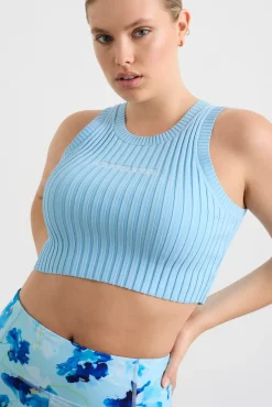 Cropped Knitted Logo Tank 135