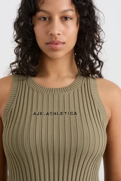 Cropped Knitted Logo Tank 135