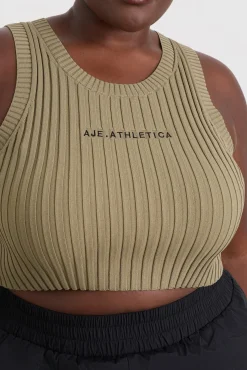 Cropped Knitted Logo Tank 135