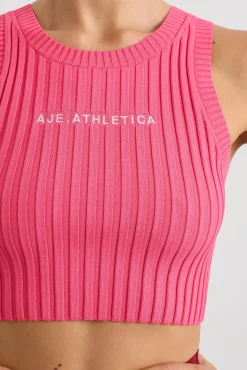 Cropped Knitted Logo Tank 135