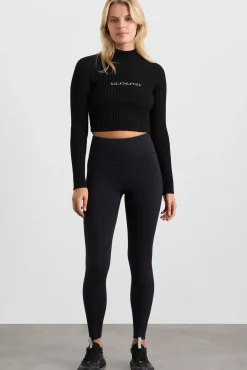 Cropped Knitted Long Sleeve Top 437