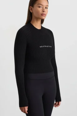 Cropped Knitted Long Sleeve Top 437