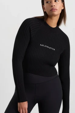 Cropped Knitted Long Sleeve Top 437