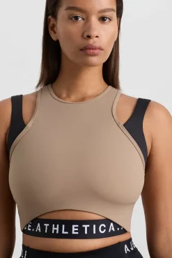 Cropped Layered Sport Tank 159