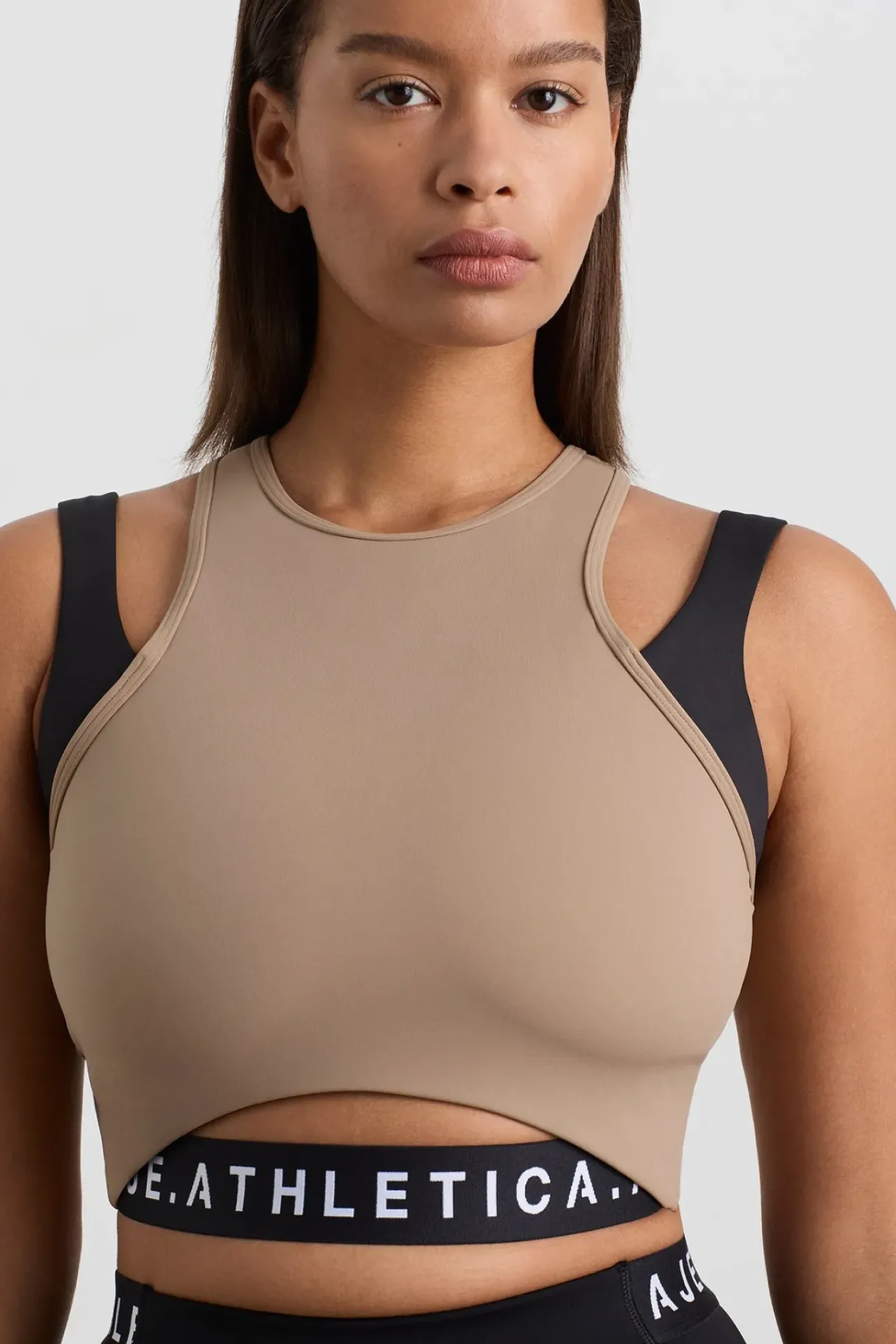 Cropped Layered Sport Tank 159