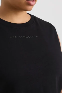 Cropped Logo Mesh Boxy Tank 146