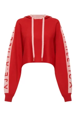 Cropped Logotape Long Sleeve Hoodie 409