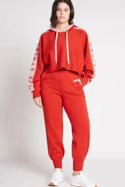 Cropped Logotape Long Sleeve Hoodie 409