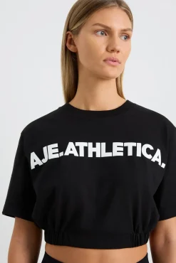 Elasticated Logo Crop Tee 105