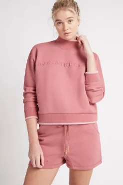 Embossed Signature Logo Funnel Neck Jumper 412