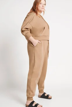 Fleece Contrast Piping Trackpants 504