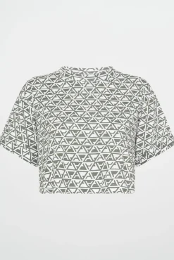 Geo Print Crop T-Shirt 105